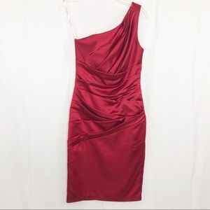 David’s Bridal Cocktail Dress, Size 2, Cranberry